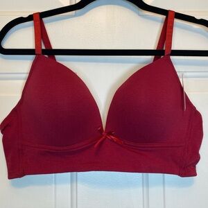 Pink Lover Deep Red Bra Sz 38C Style # 6647 NWT